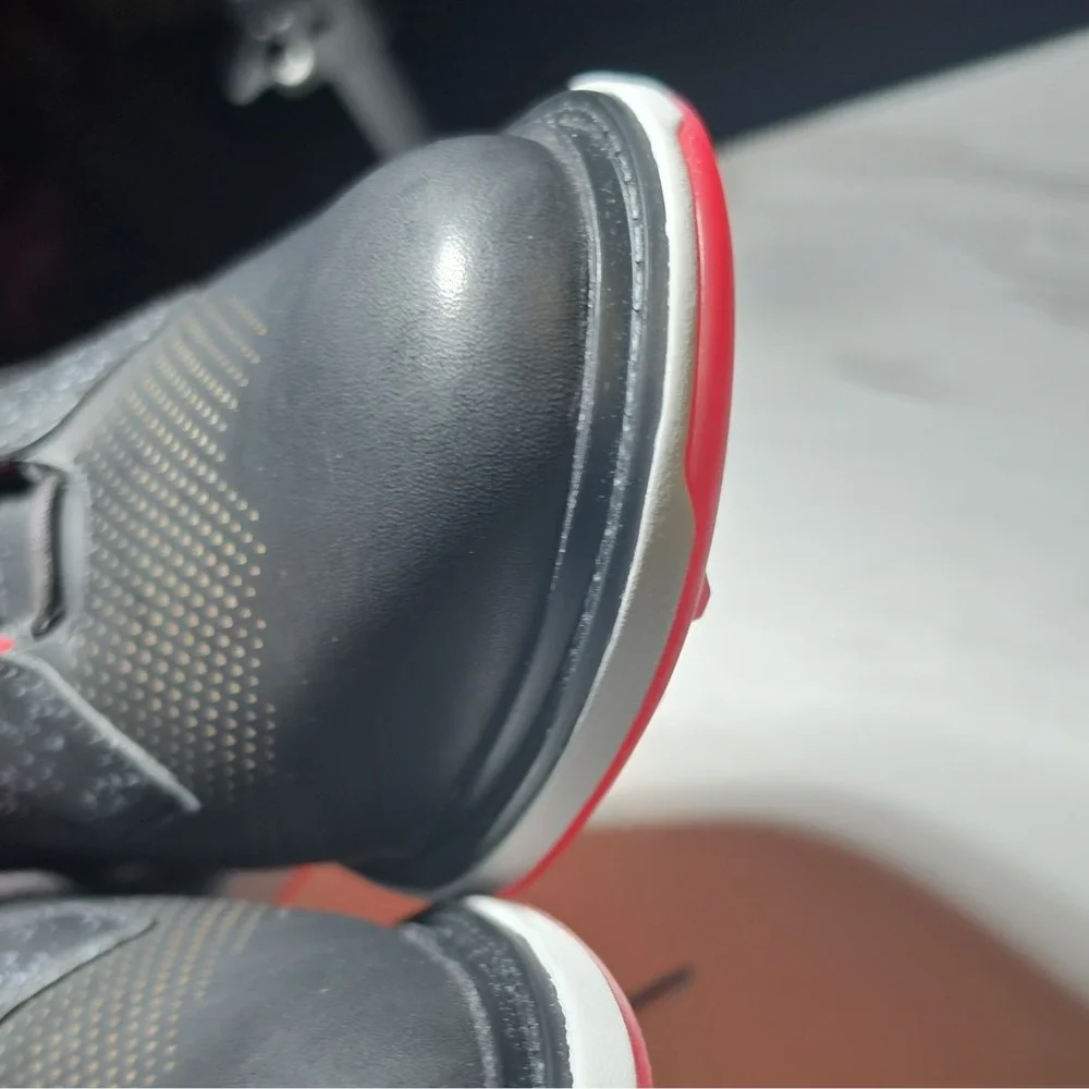 Jordan ADG 5 Men's Golf Shoes Black Red Leather Sneaker Formula 23 Rubber Cleats